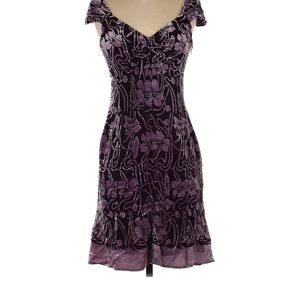 Muse Purple Floral Mini Dress